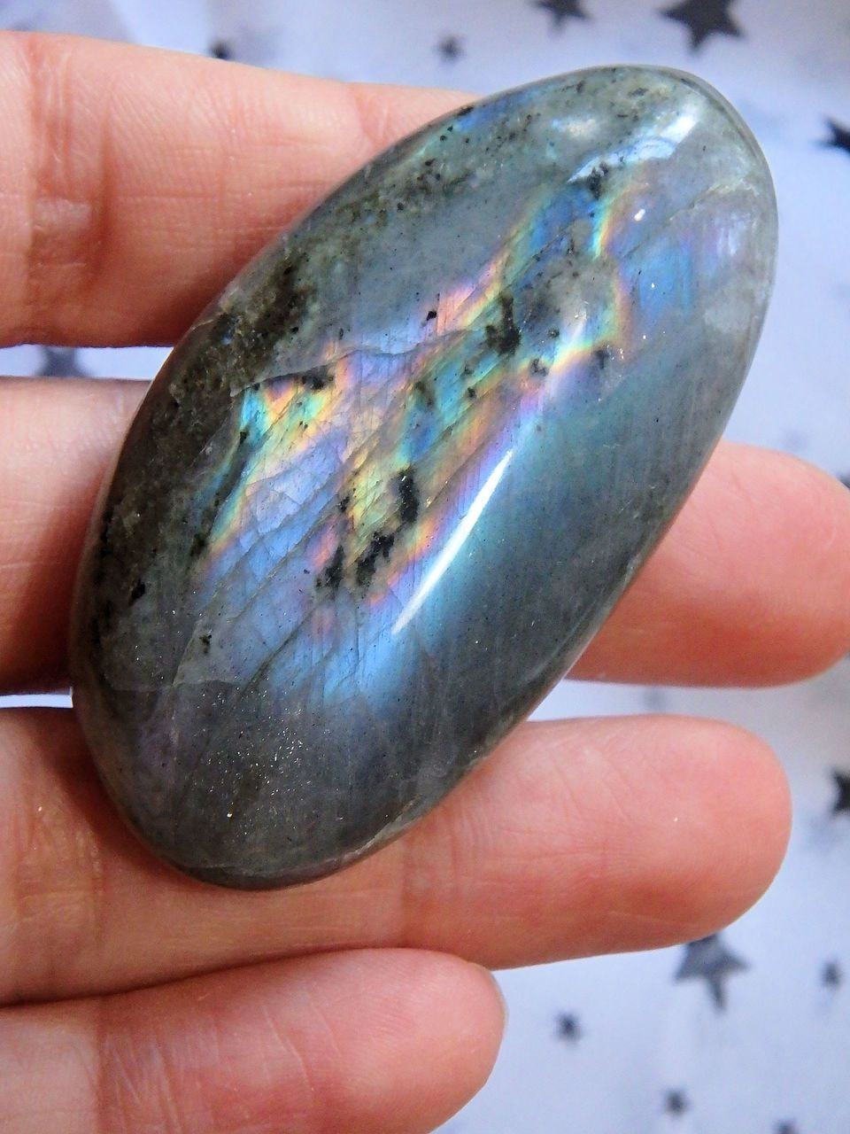 Blue Labradorite Polished Palm Stone 2 - Earth Family Crystals