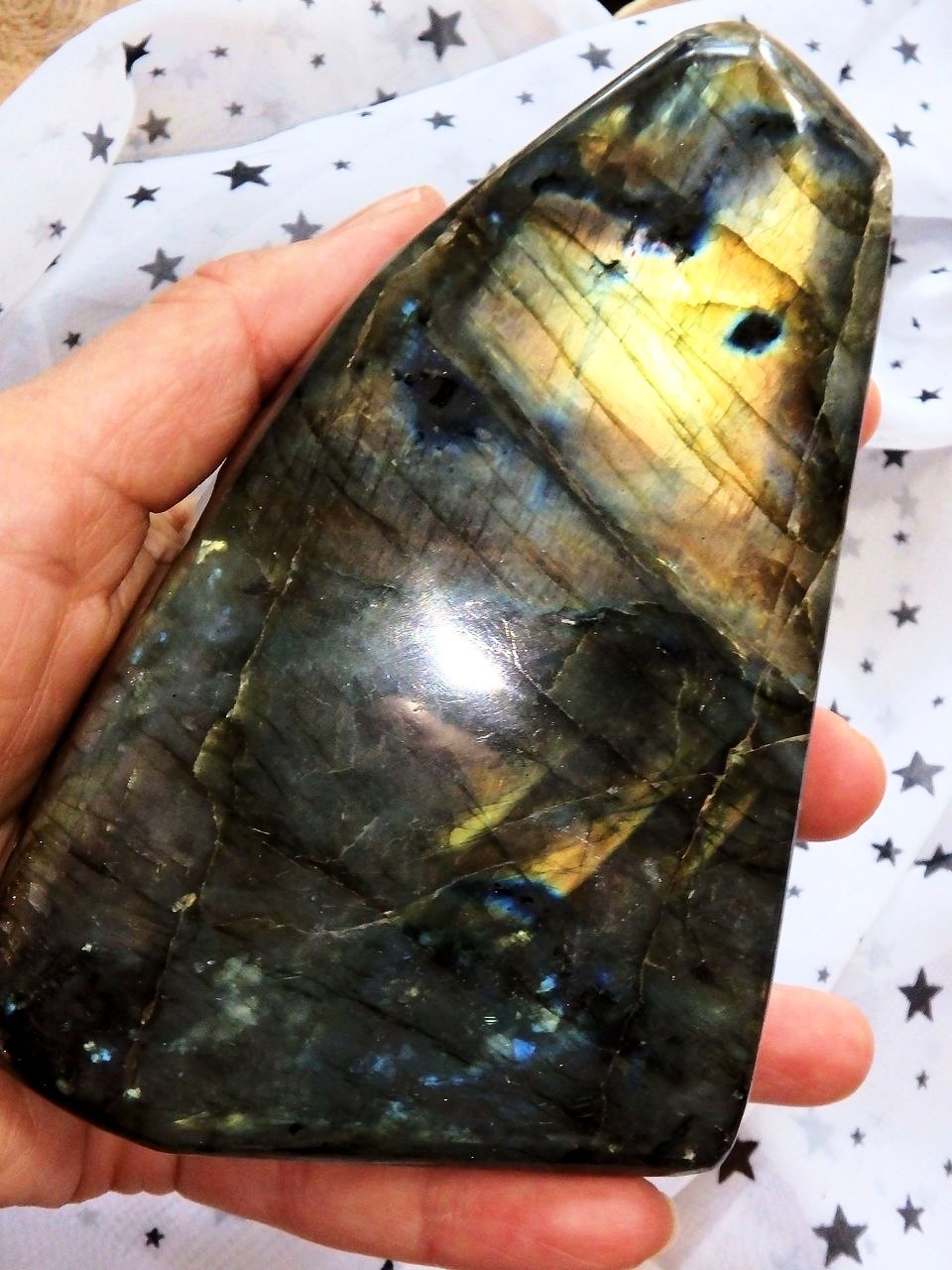 Pretty Flashes Large Labradorite Free Form Standing Specimen REDUCED - Earth Family Crystals