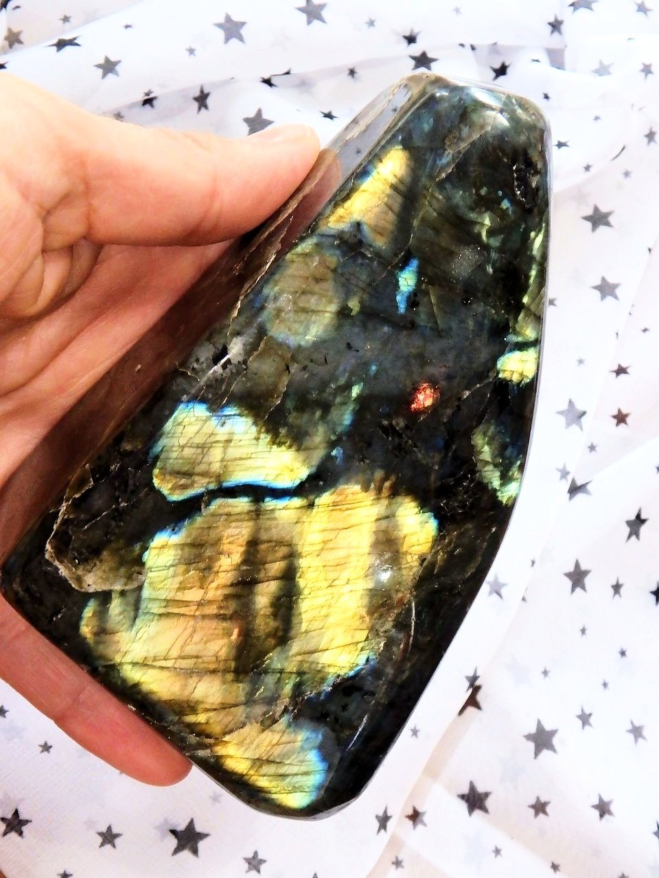 Pretty Flashes Large Labradorite Free Form Standing Specimen REDUCED - Earth Family Crystals