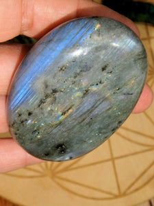 Pretty Flashy Patterns Blue Labradorite Specimen - Earth Family Crystals