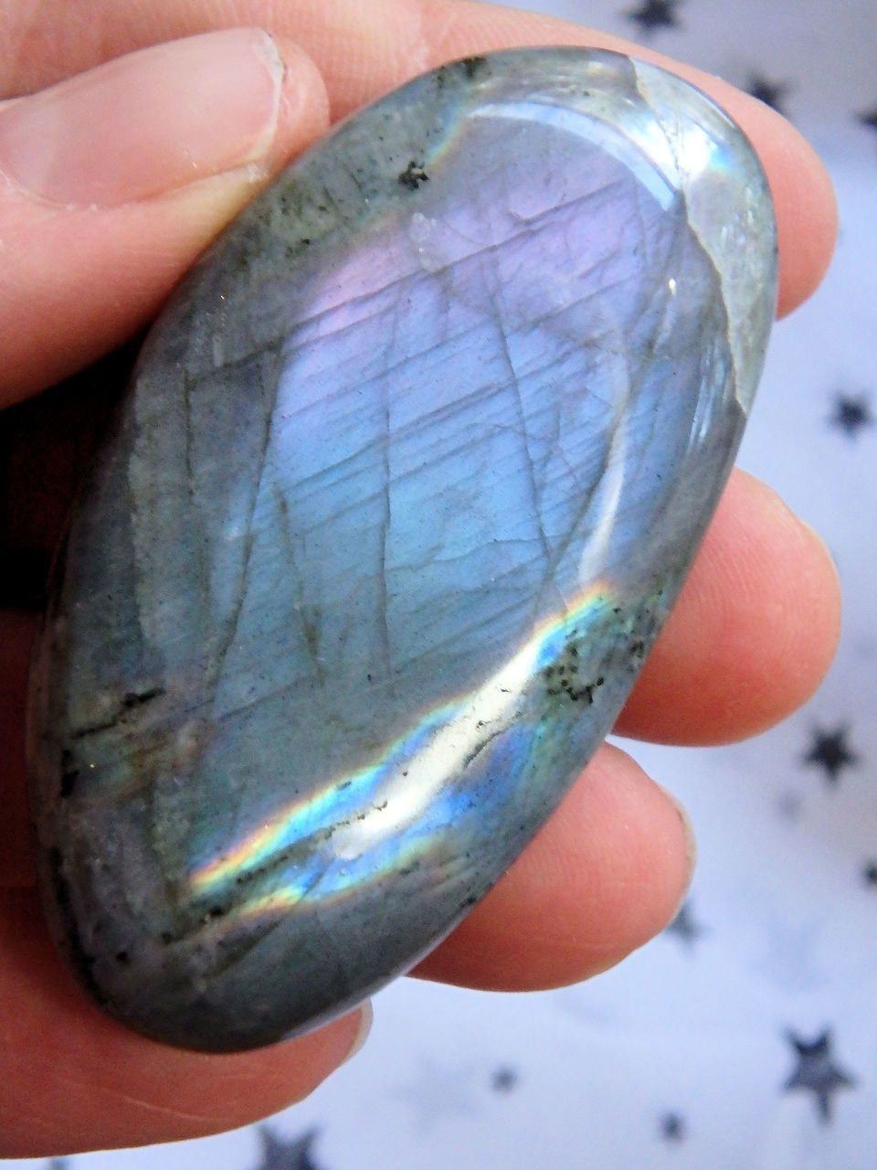 Blue Labradorite Polished Palm Stone 2 - Earth Family Crystals