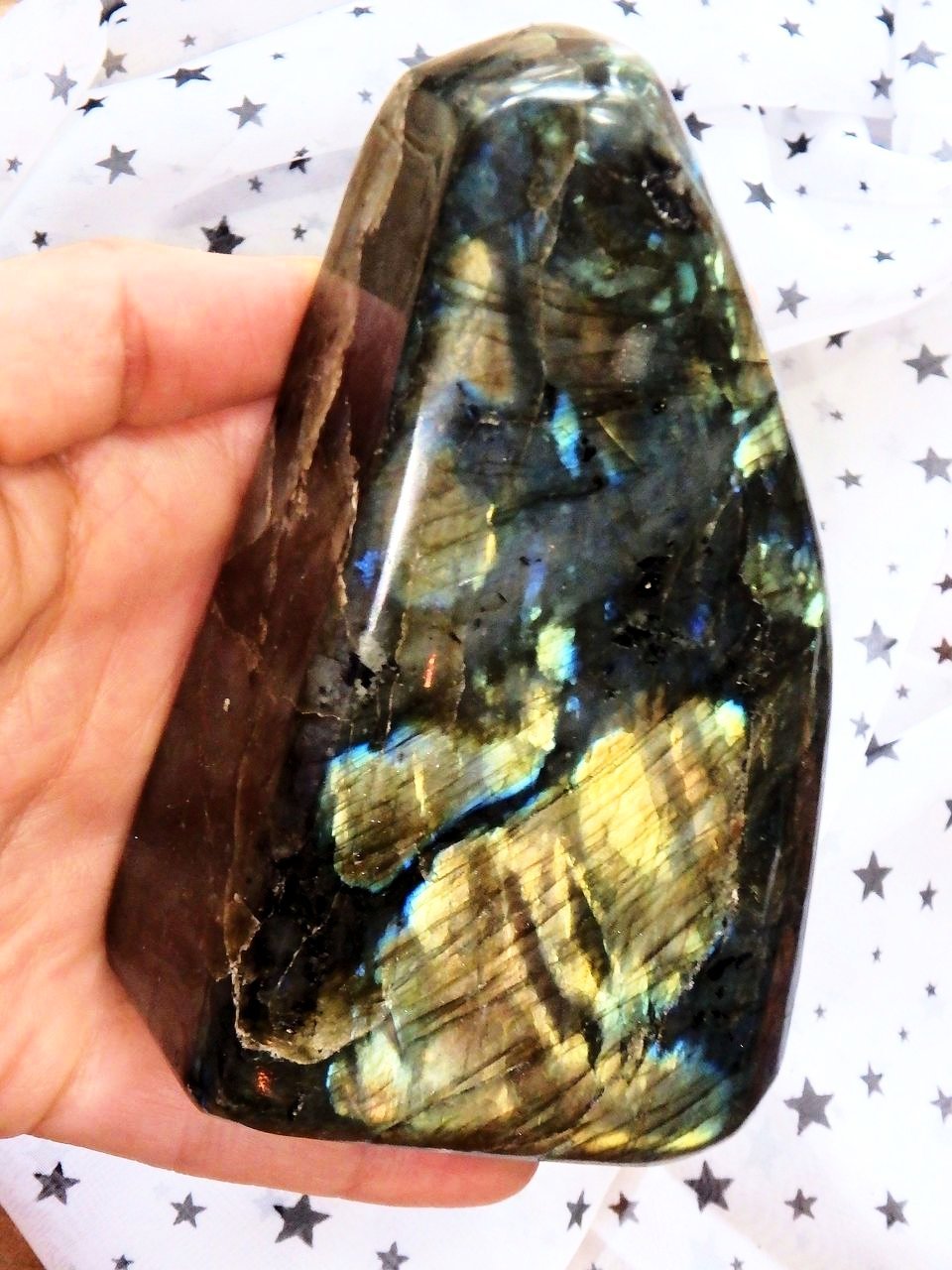 Pretty Flashes Large Labradorite Free Form Standing Specimen REDUCED - Earth Family Crystals