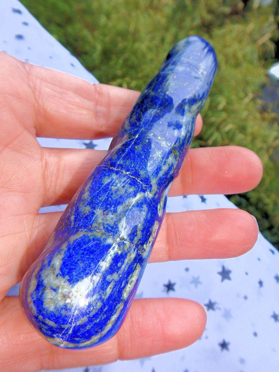 Cobalt Blue Lapis Lazuli Twist Wand - Earth Family Crystals