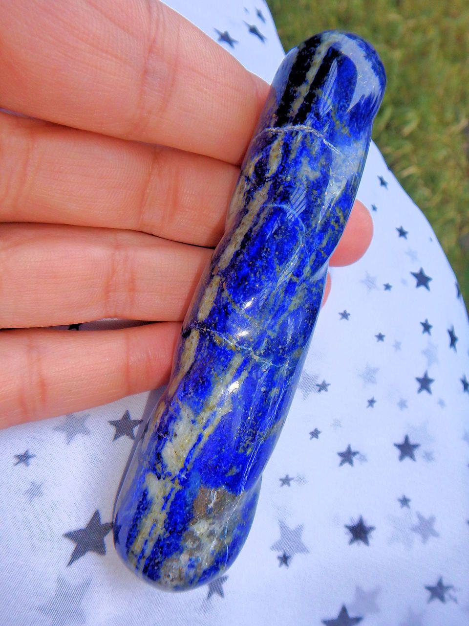 Cobalt Blue Lapis Lazuli Twist Wand - Earth Family Crystals