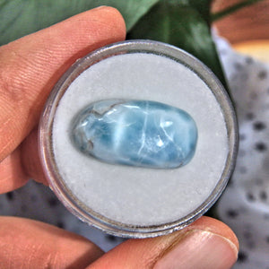 Pretty Blue Polished Larimar in Collectors Box 3