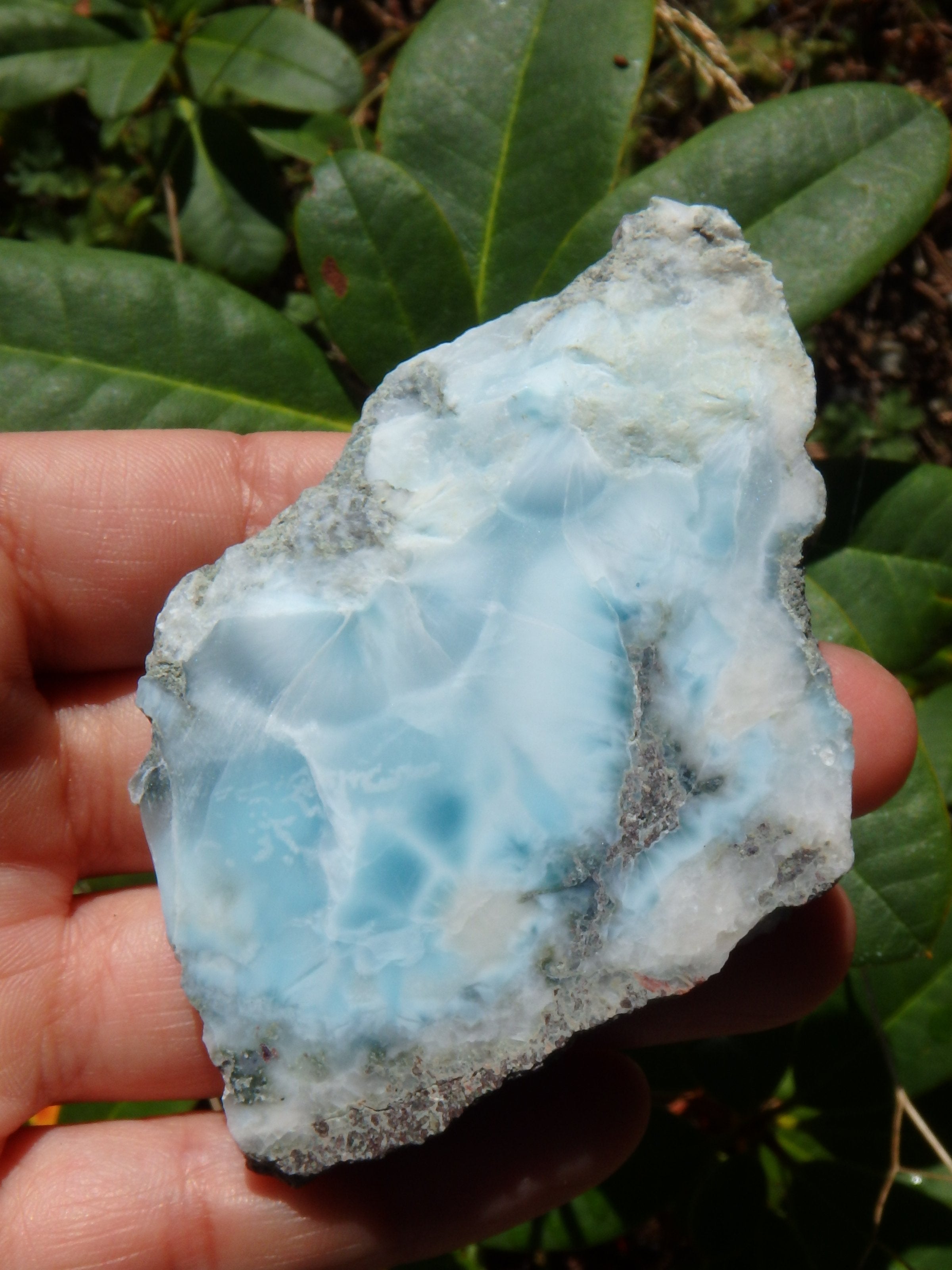Ocean Dreams~Larimar Partially Polished Specimen From the Dominican Republic - Earth Family Crystals