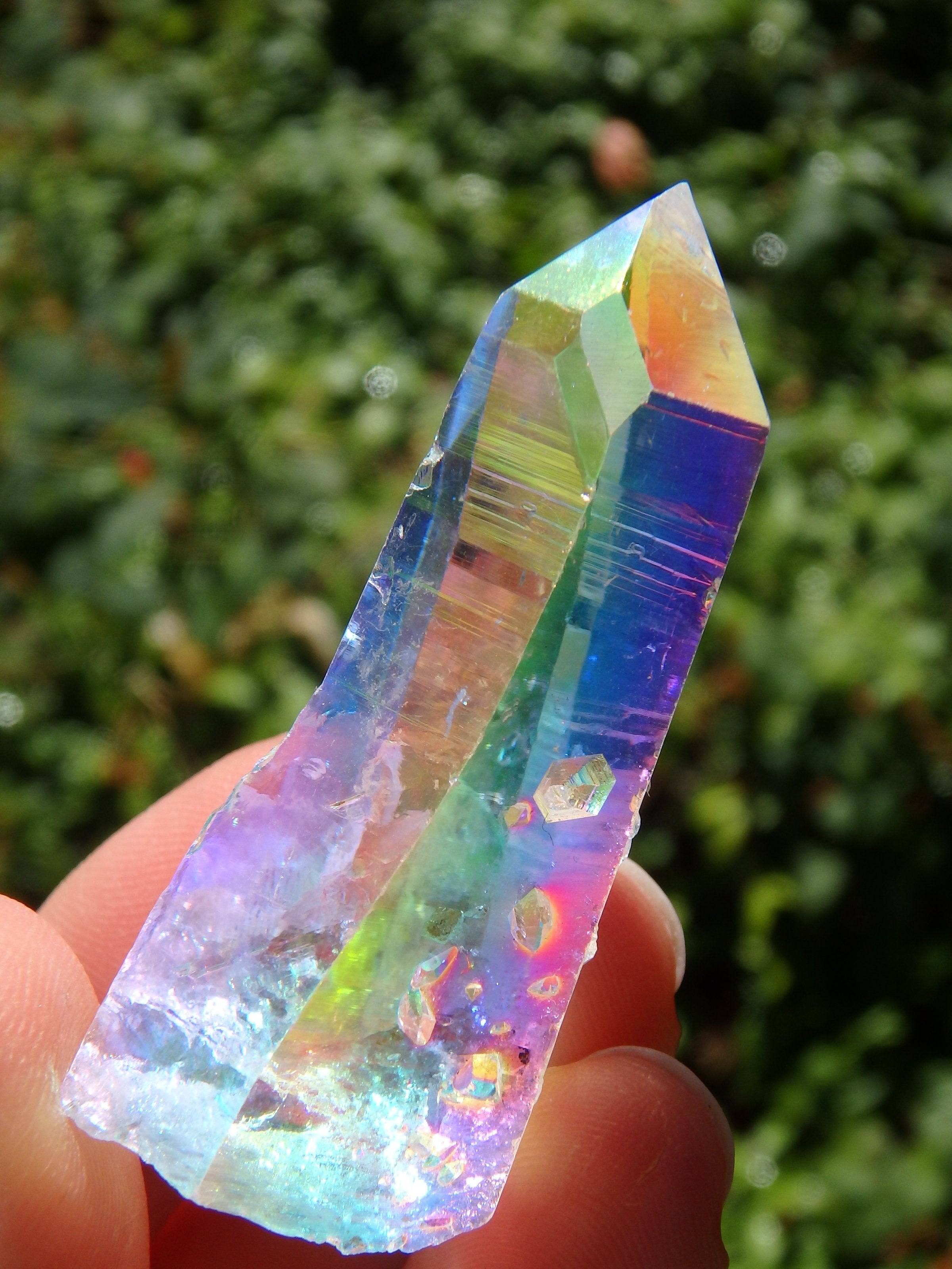 Extreme Brilliance~Angel Aura Colombian Lemurian Quartz Point 1 - Earth Family Crystals