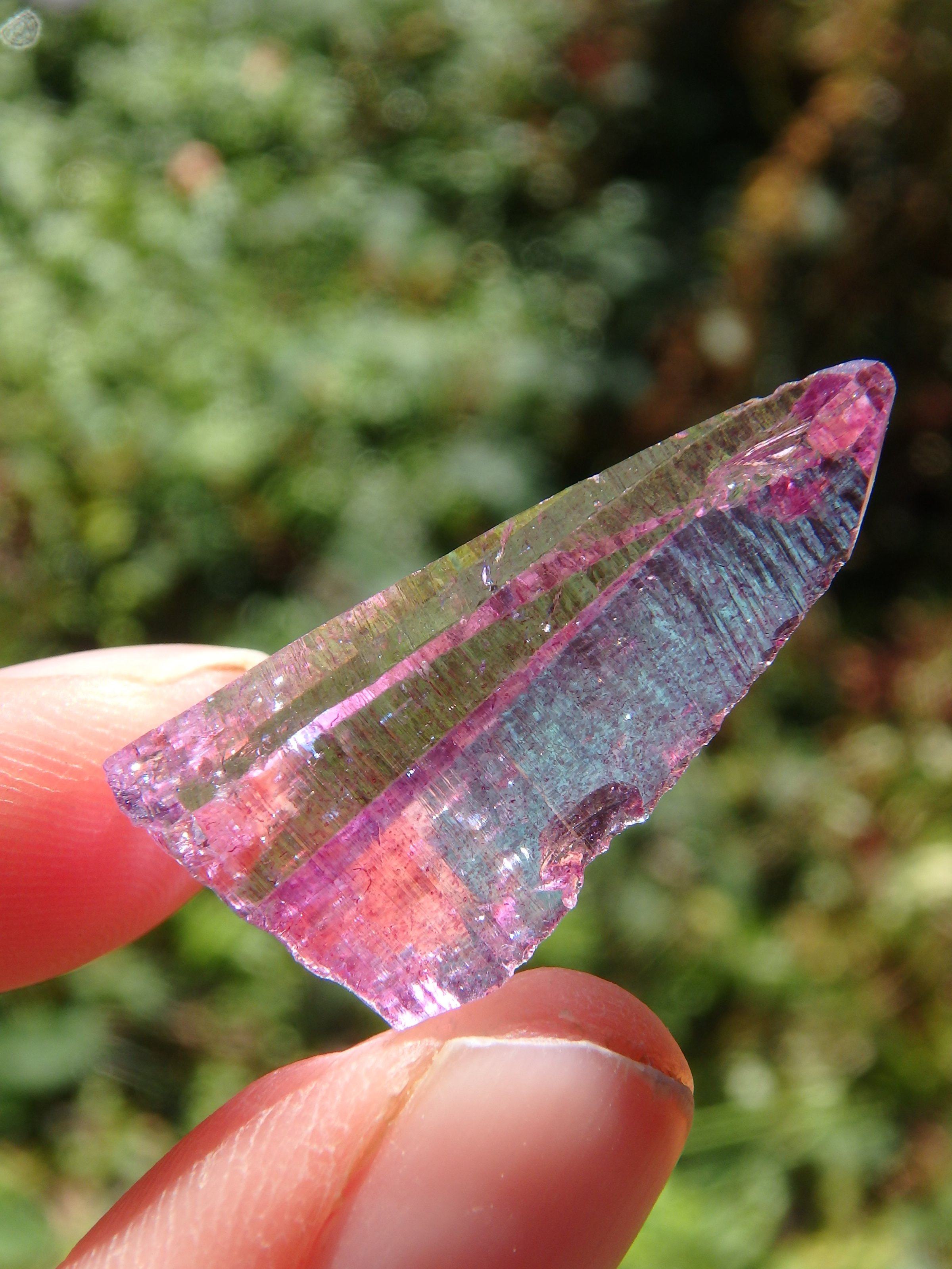 Adorable Dainty Rose Aura Colombian Lemurian Quartz Point 1 - Earth Family Crystals