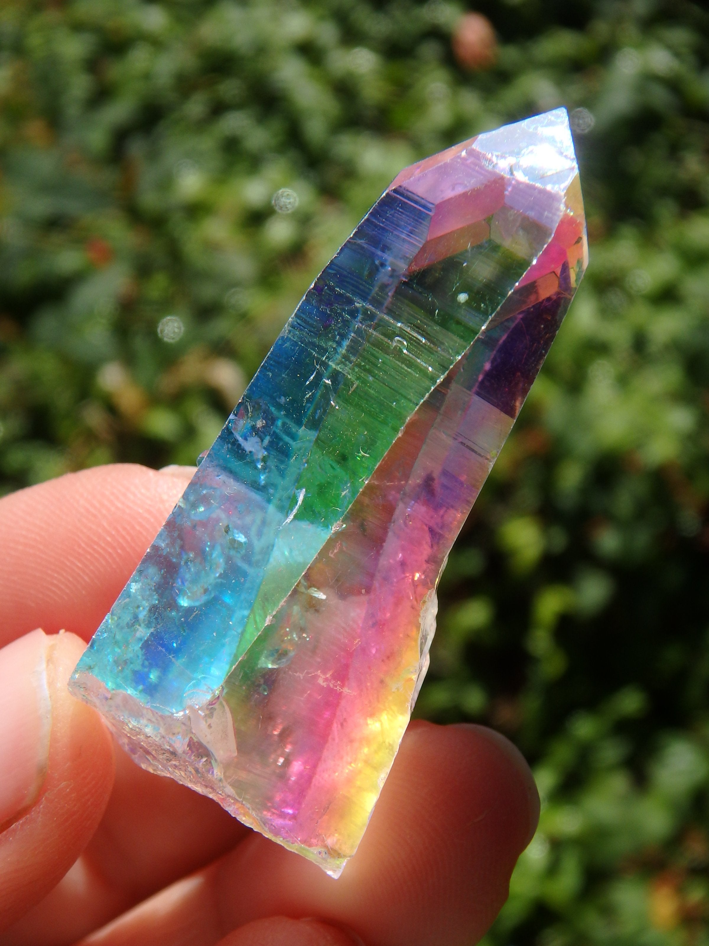 Extreme Brilliance~Angel Aura Colombian Lemurian Quartz Point 1 - Earth Family Crystals