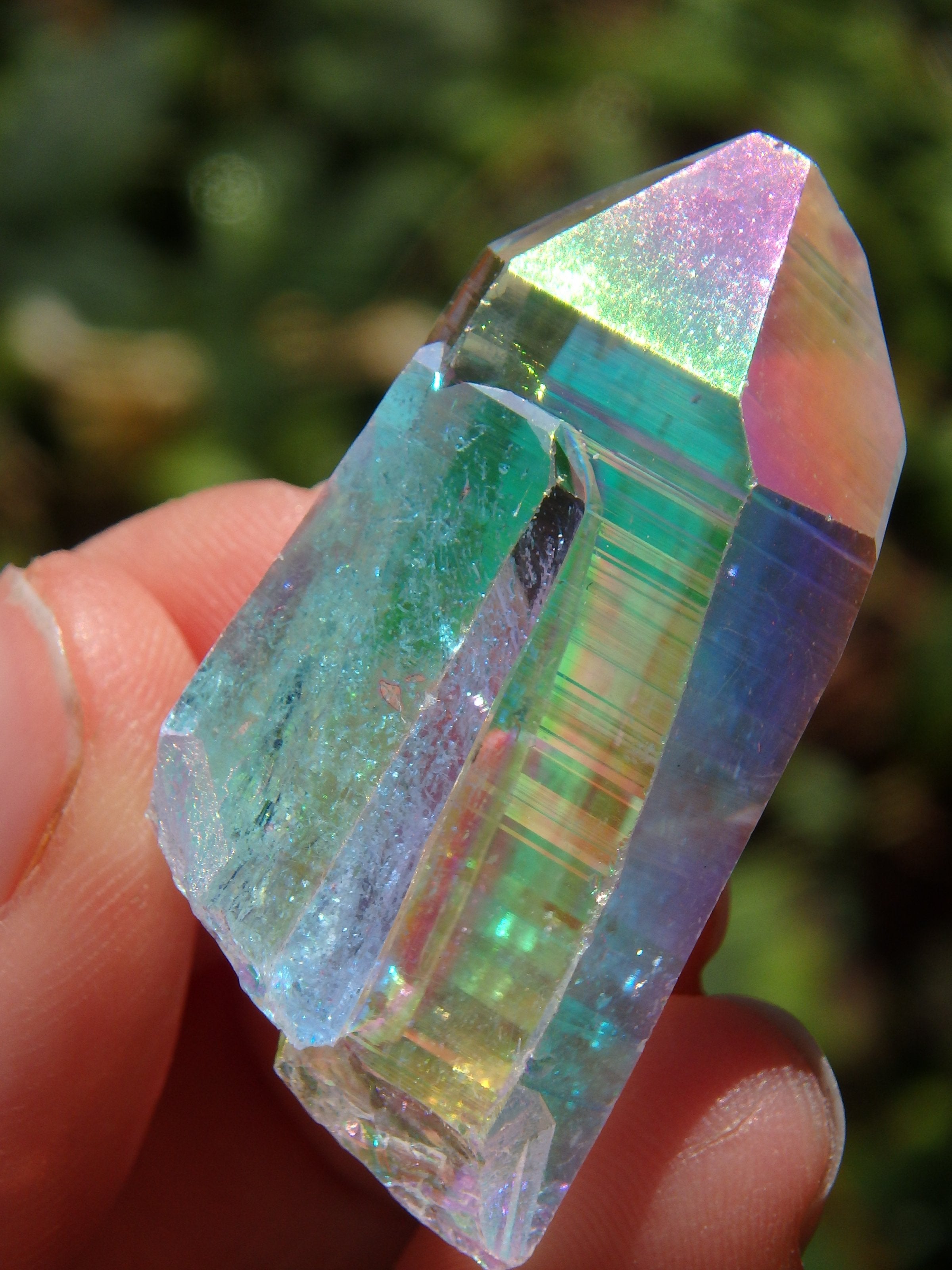 Extreme Brilliance~Angel Aura Colombian Lemurian Quartz Point 3 - Earth Family Crystals