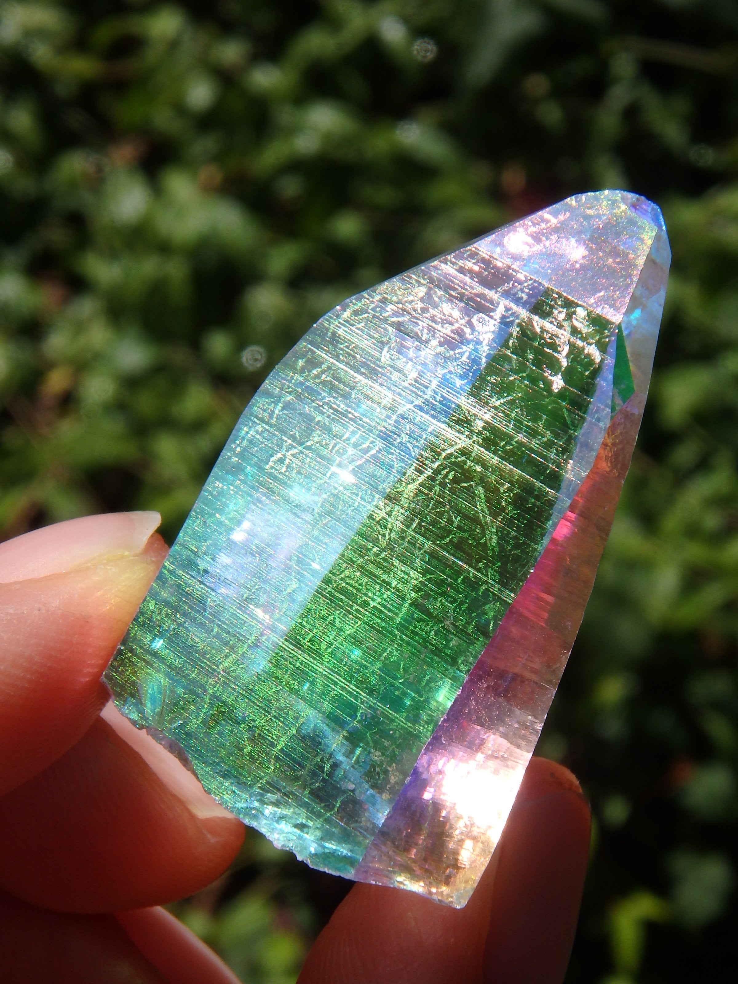 Extreme Brilliance~Angel Aura Colombian Lemurian Quartz Point 2 - Earth Family Crystals