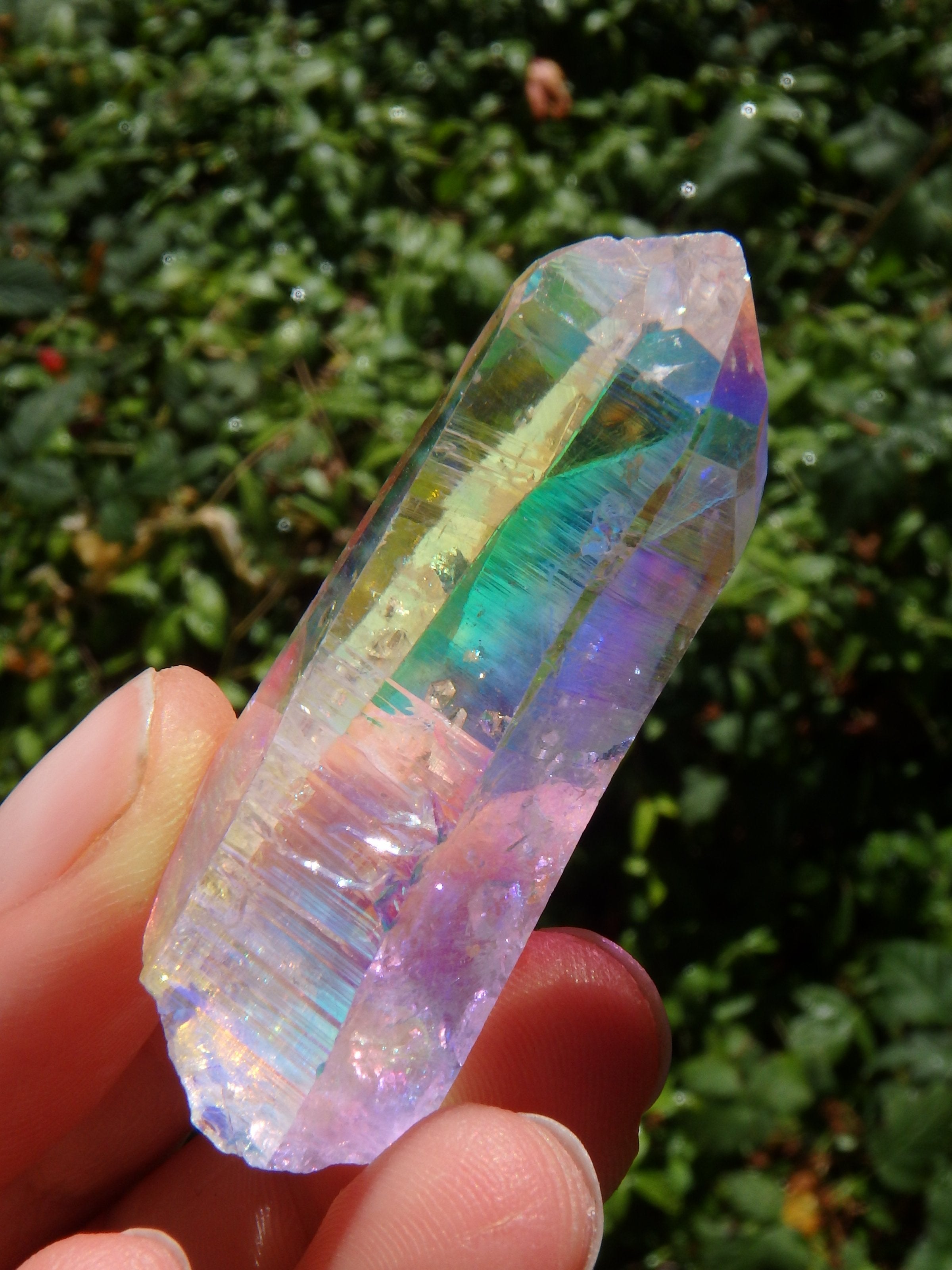 Extreme Brilliance~Angel Aura Colombian Lemurian Quartz Point 1 - Earth Family Crystals