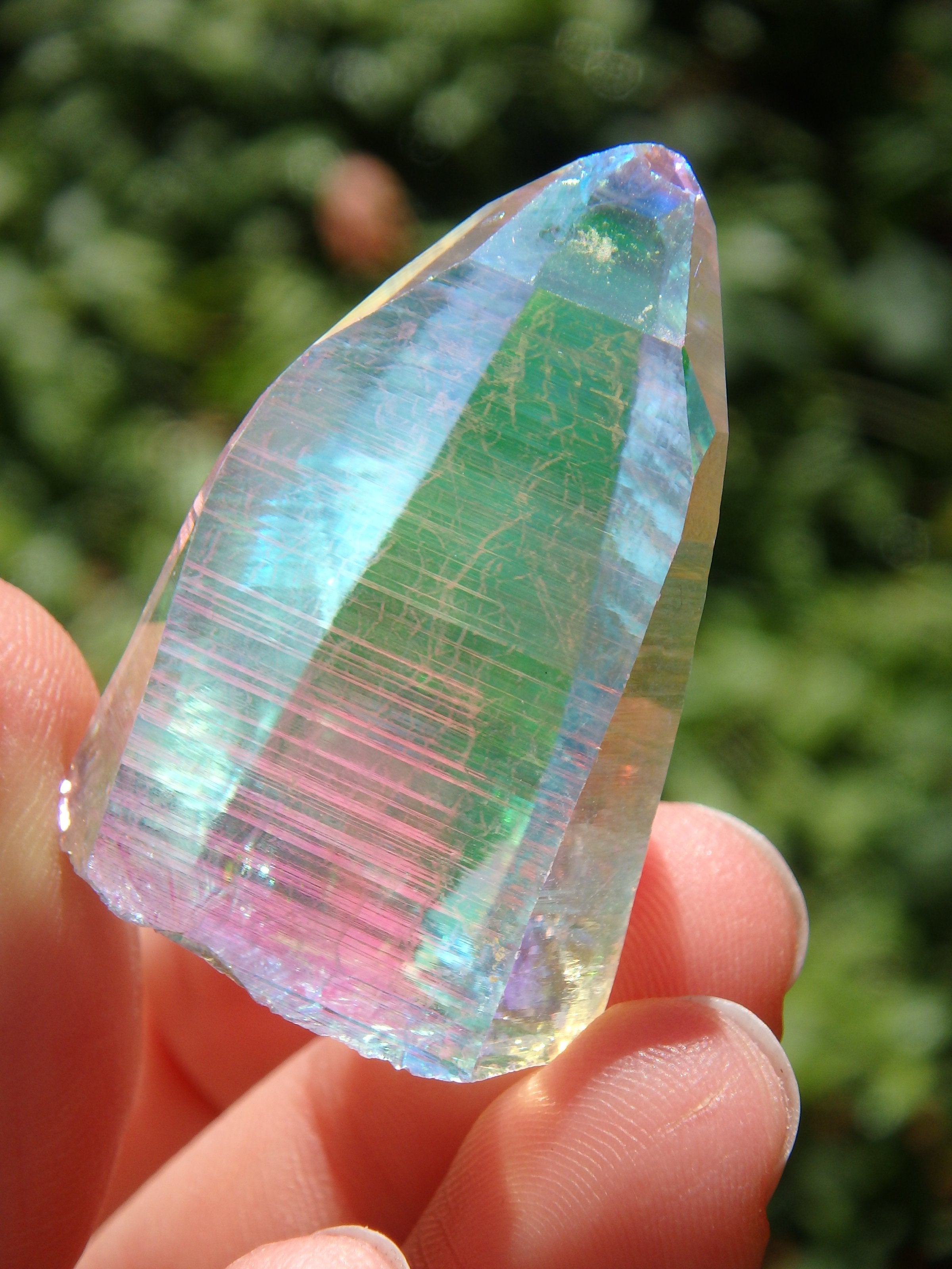 Extreme Brilliance~Angel Aura Colombian Lemurian Quartz Point 2 - Earth Family Crystals