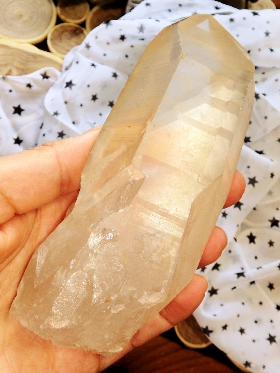 Fabulous Golden Healer Large Lemurian Seed Quartz Point From Brazil - Earth Family Crystals