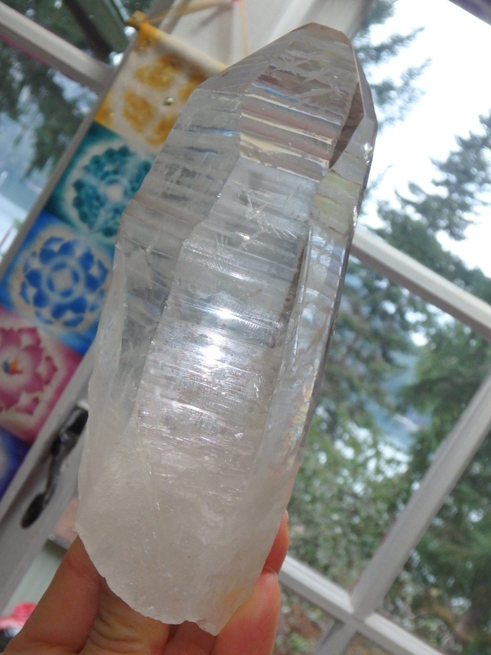 Extreme Brilliance~Large Lemurian Quartz Point From Brazil - Earth Family Crystals