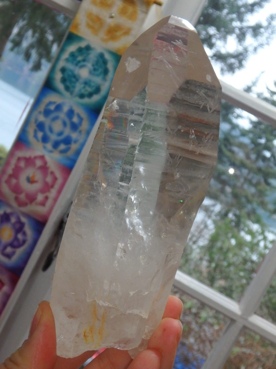 Extreme Brilliance~Large Lemurian Quartz Point From Brazil - Earth Family Crystals