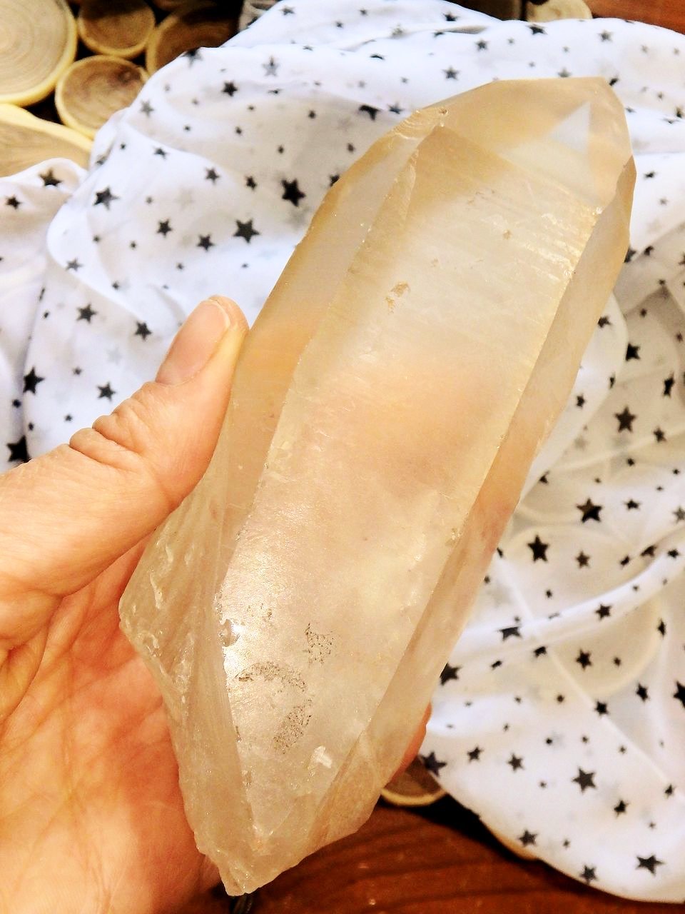 Fabulous Golden Healer Large Lemurian Seed Quartz Point From Brazil - Earth Family Crystals