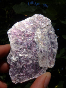 Shiny Lilac Lepidolite Slice Specimen From Brazil