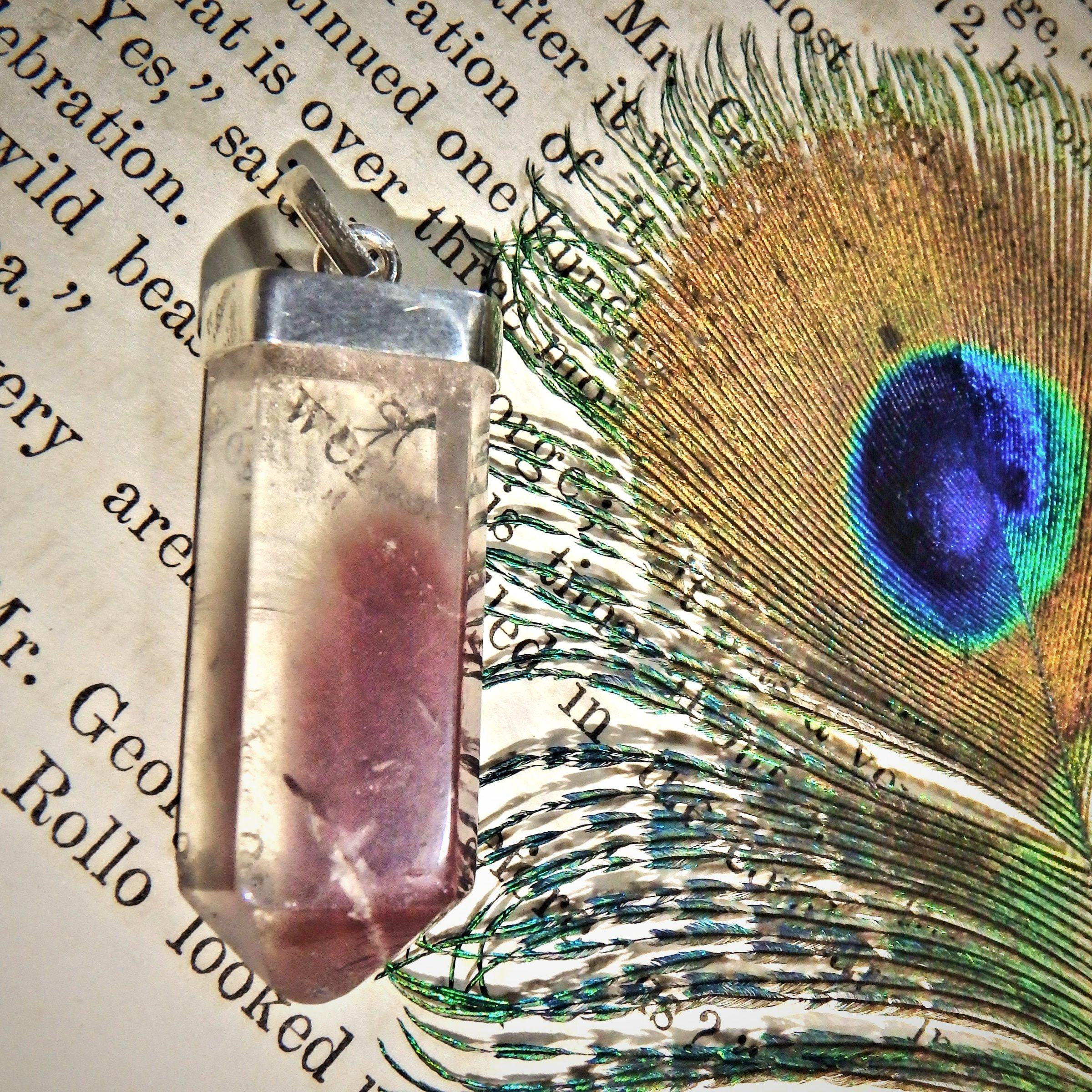 Cloud of Lithium Quartz Sterling Silver Pendant (Includes Silver Chain) - Earth Family Crystals