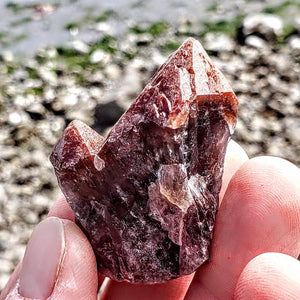 Red Amethyst Double Point From Brazil - Earth Family Crystals