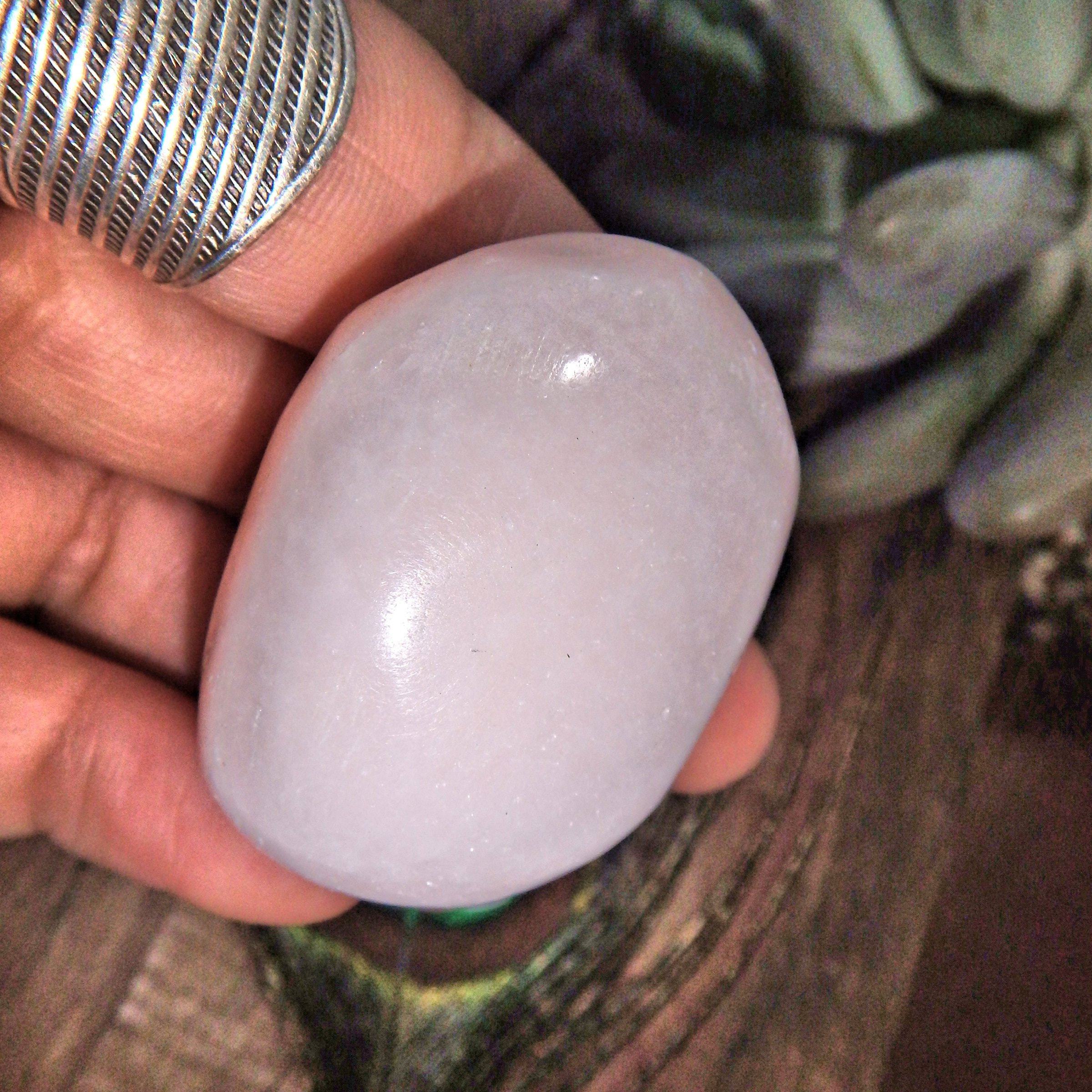 Creamy Pink Mangano Calcite Pocket Stone-Perfect for Emotional Healing - Earth Family Crystals