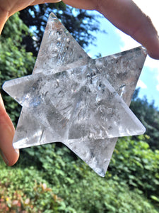 Incredible Brilliance Large Clear Quartz Merkaba Carving From Brazil