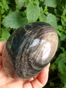 Mysterious Large Chunky Black Moonstone With Rainbow Shimmer From Madagascar - Earth Family Crystals