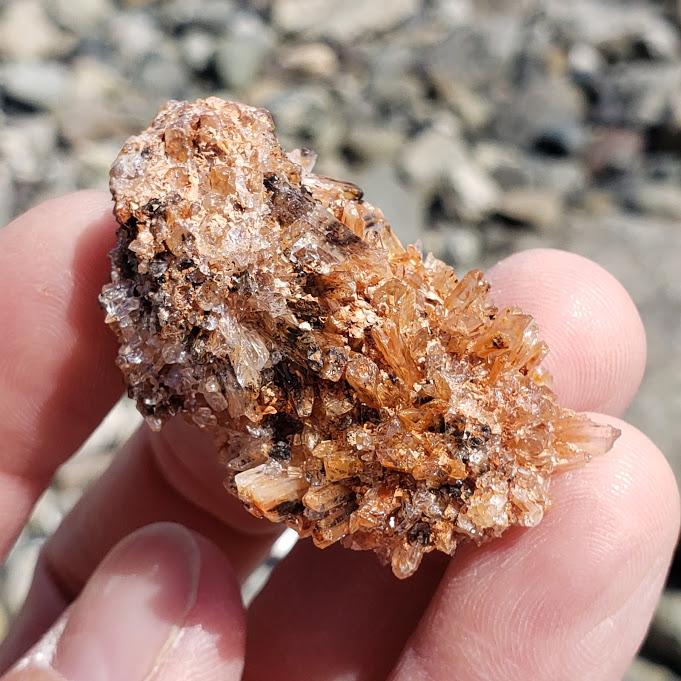 One of a Kind Orange Creedite Spiky Cluster from Mexico #2