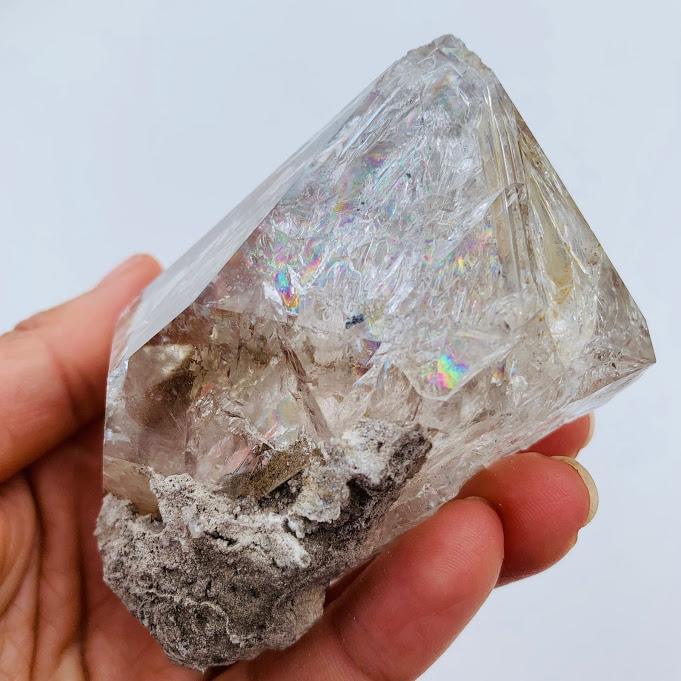 Amazing XL NY Herkimer Diamond Skeletal Formation With Record Keepers & Rainbows - Earth Family Crystals