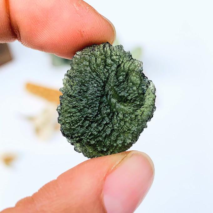 Genuine-High AA GRADE Moldavite Raw Specimen From Czech Republic #3 - Earth Family Crystals