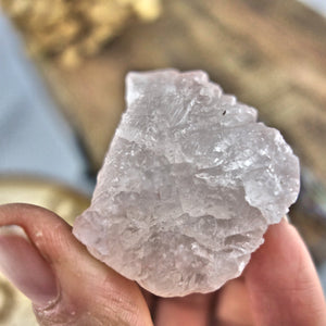 High Vibes Handheld Pink Nirvana Ice Quartz Specimen from the Himalayas