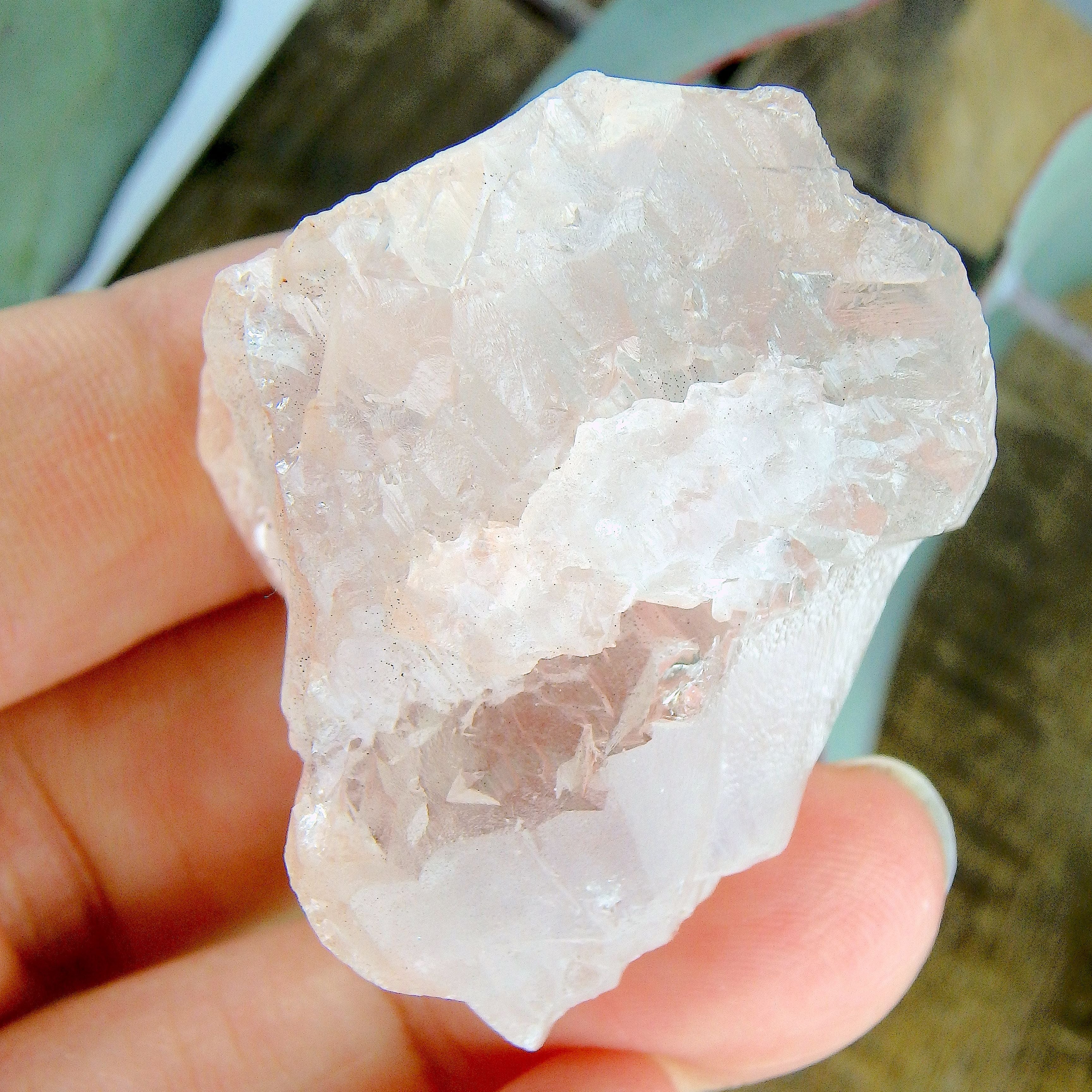 Elestial Peak Points Light Pink Nirvana Ice Quartz Specimen from the Himalayas - Earth Family Crystals