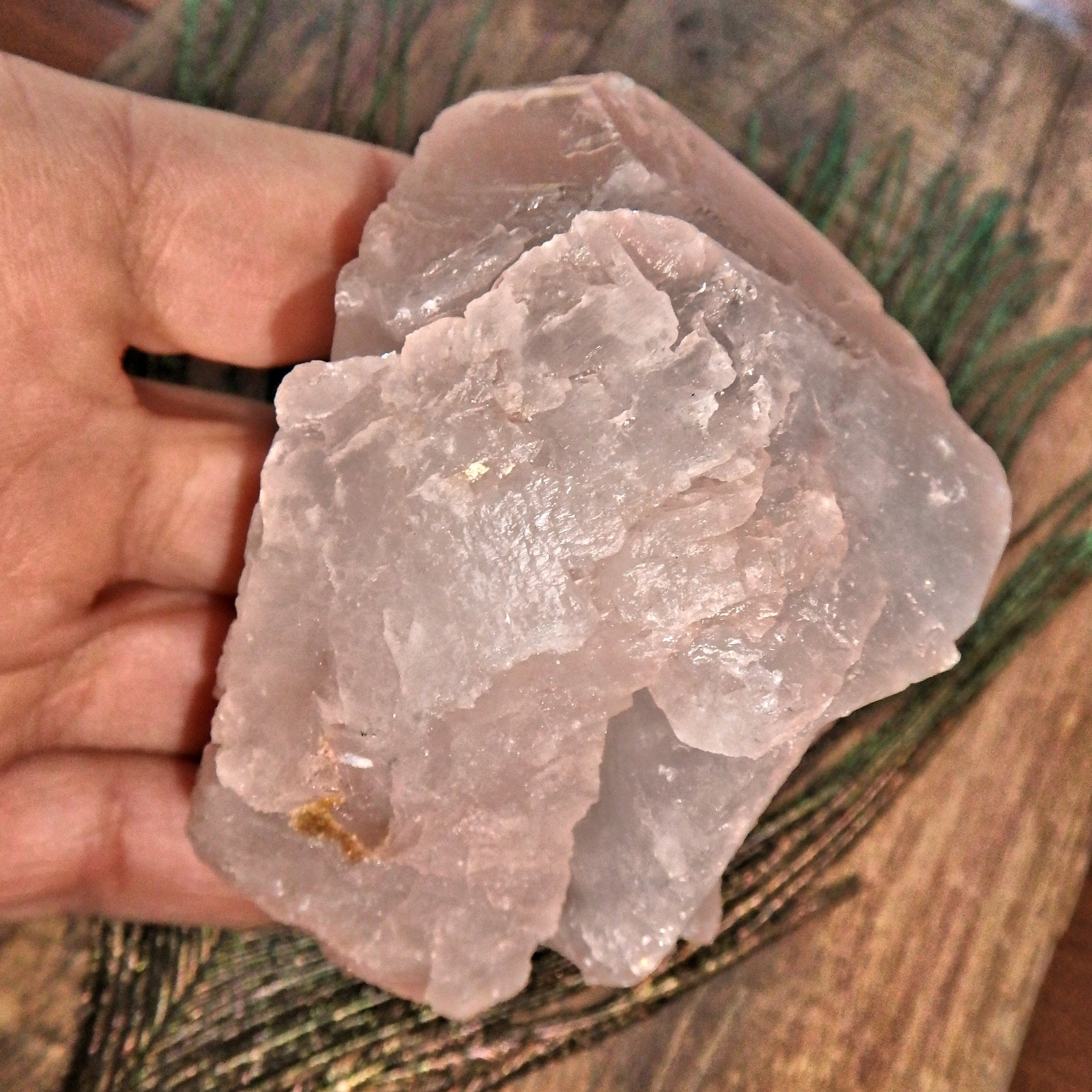 Perfect Natural Tip White & Pink Nirvana Ice Quartz Point With Record Keepers From The Himalayas - Earth Family Crystals