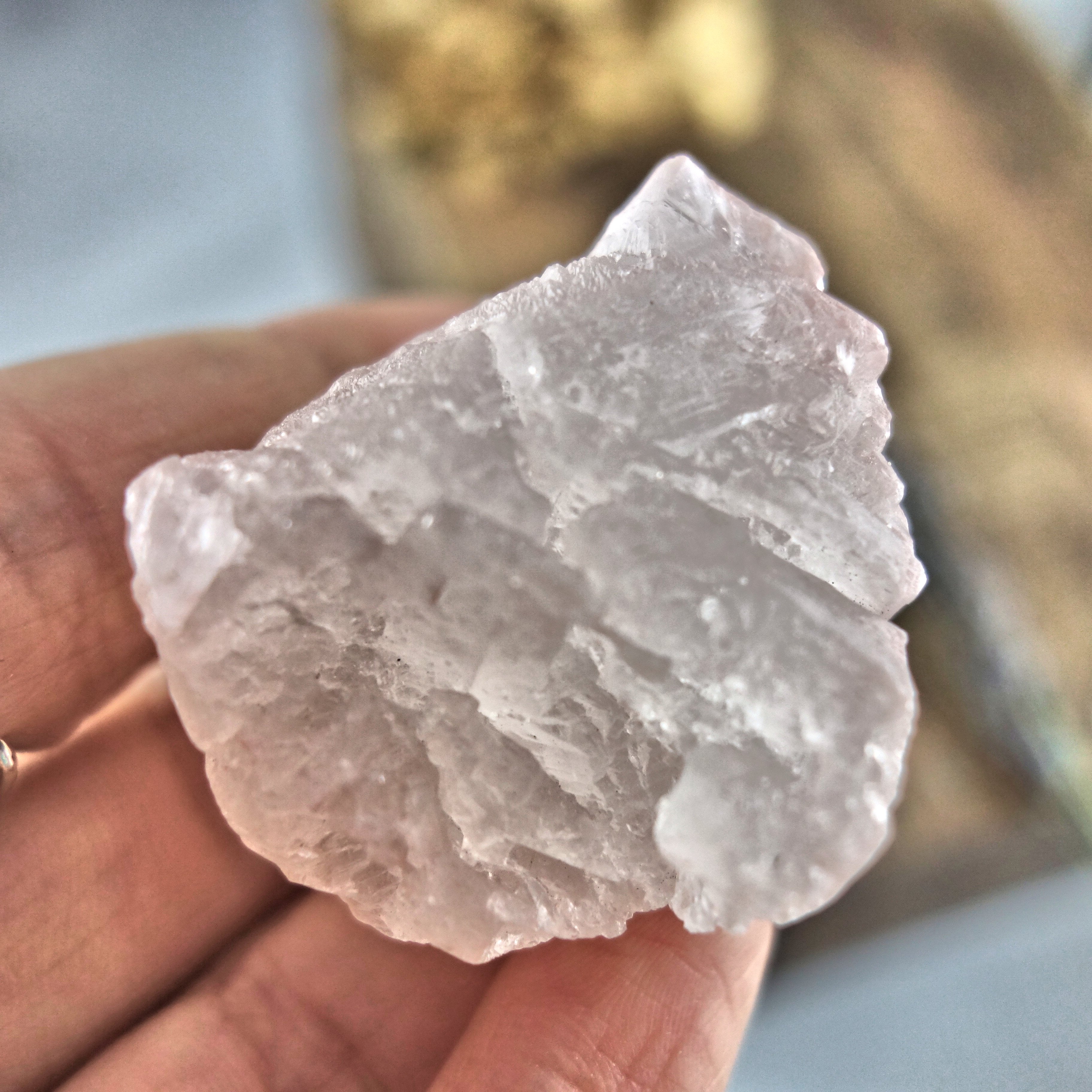 High Vibes Handheld Pink Nirvana Ice Quartz Specimen from the Himalayas