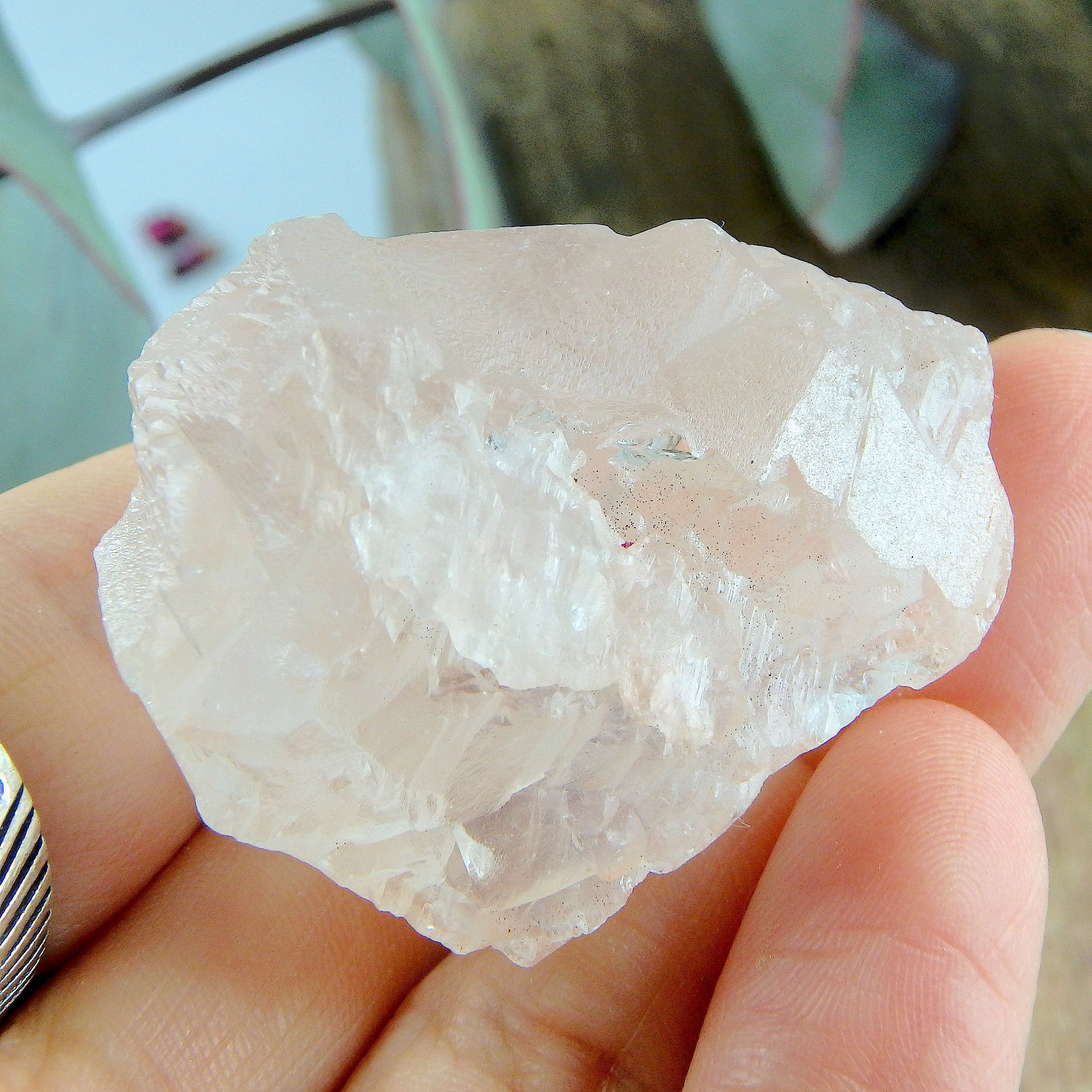 Elestial Peak Points Light Pink Nirvana Ice Quartz Specimen from the Himalayas - Earth Family Crystals