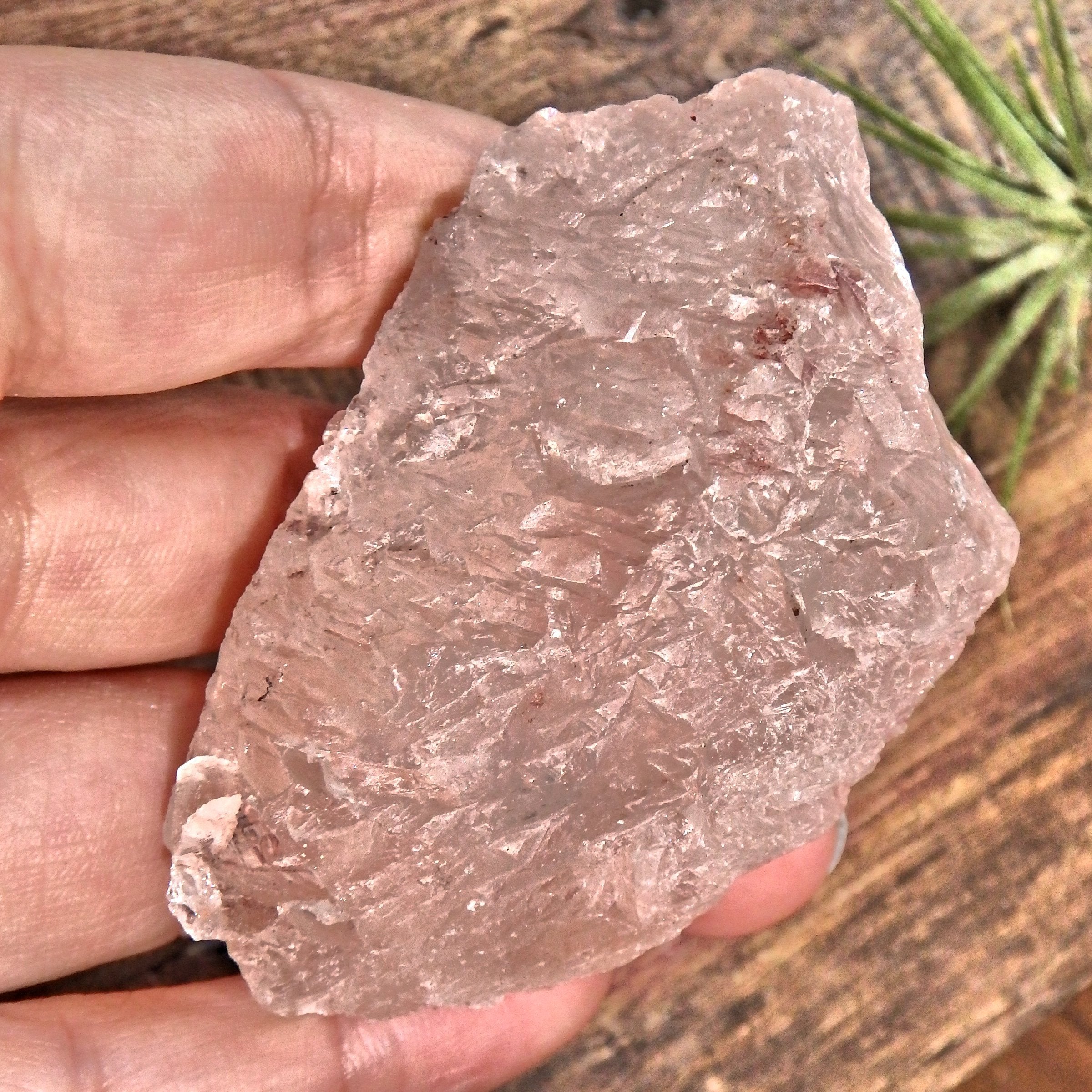 Fantastic Double Sided Peak Points Ice Pink Nirvana Quartz Point from the Himalayas - Earth Family Crystals