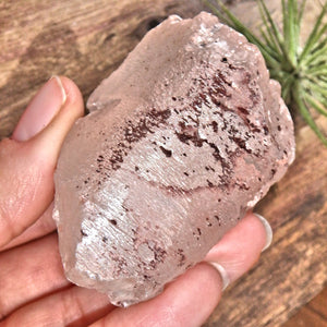 Fantastic Double Sided Peak Points Ice Pink Nirvana Quartz Point from the Himalayas - Earth Family Crystals
