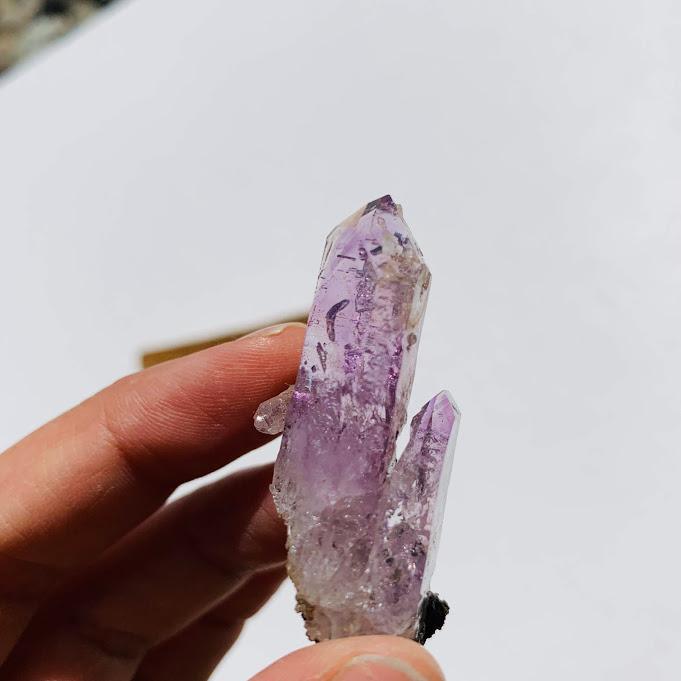 Rare Included Moving Water Bubble Vera Cruz Amethyst Cluster From Mexico - Earth Family Crystals