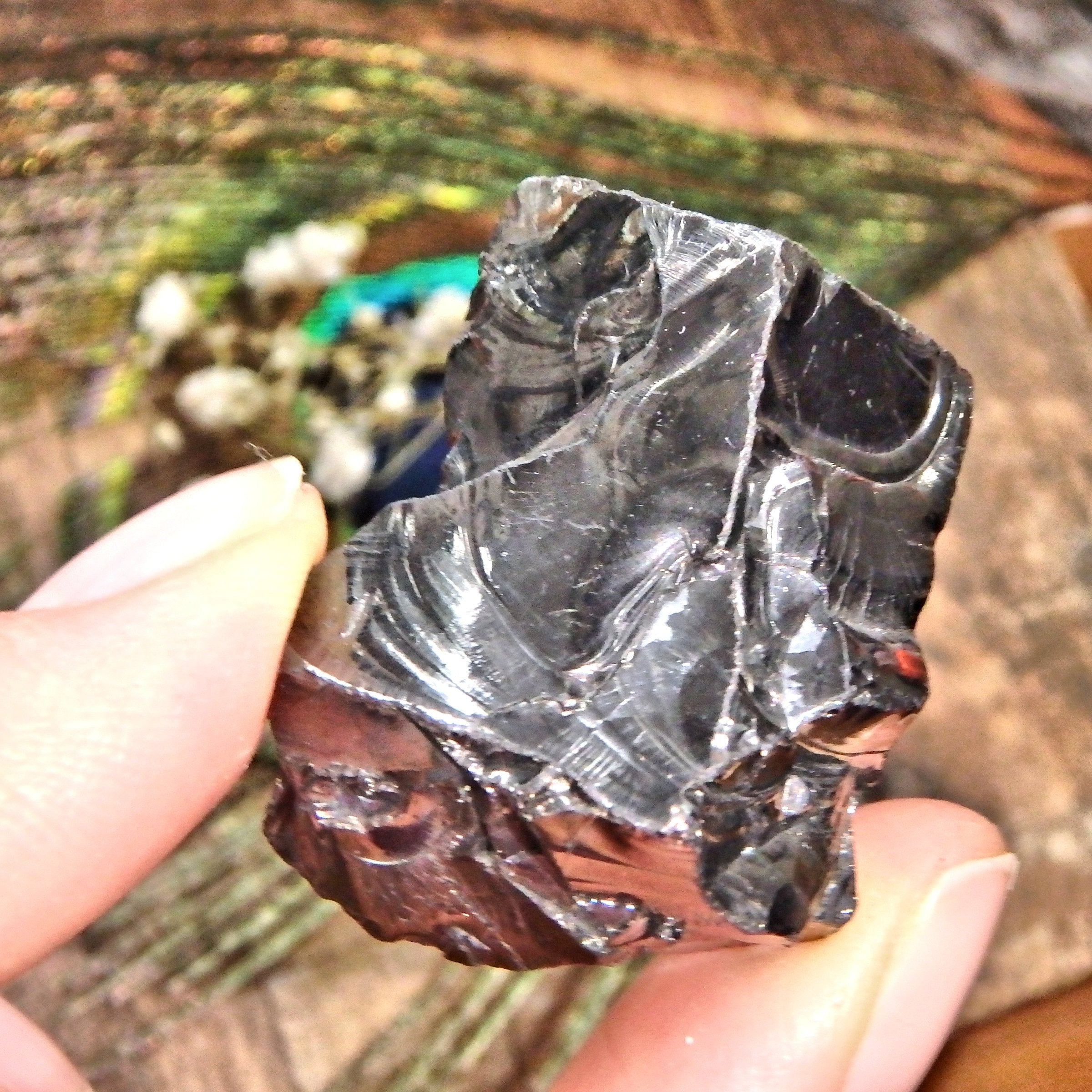 Emf Protection Shiny Unpolished Noble Elite Shungite Handheld Specimen 5 - Earth Family Crystals