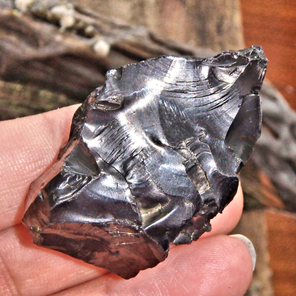 Emf Protection Shiny Unpolished Noble Elite Shungite Handheld Specimen 3 - Earth Family Crystals