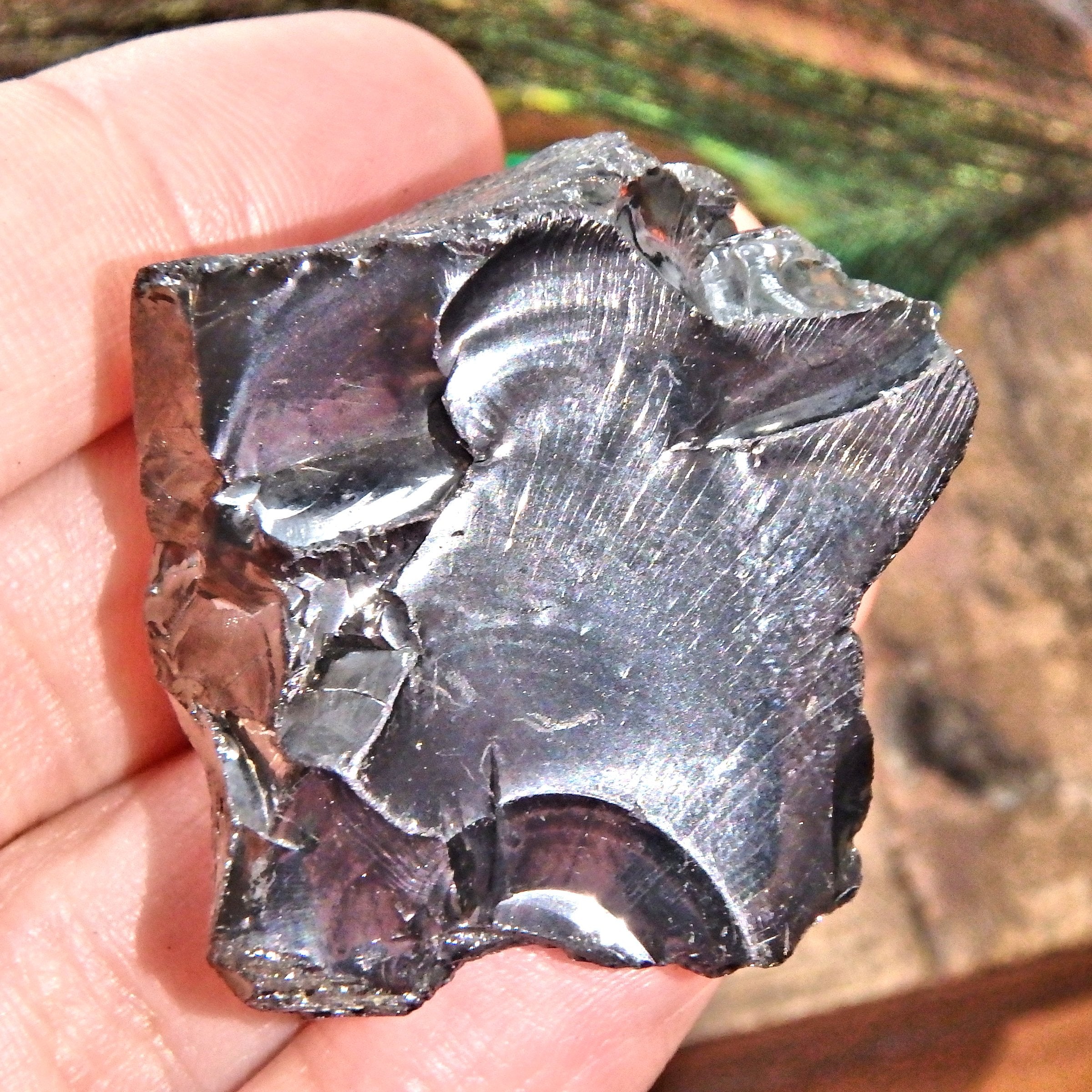 Emf Protection Shiny Unpolished Noble Elite Shungite Handheld Specimen 4 - Earth Family Crystals