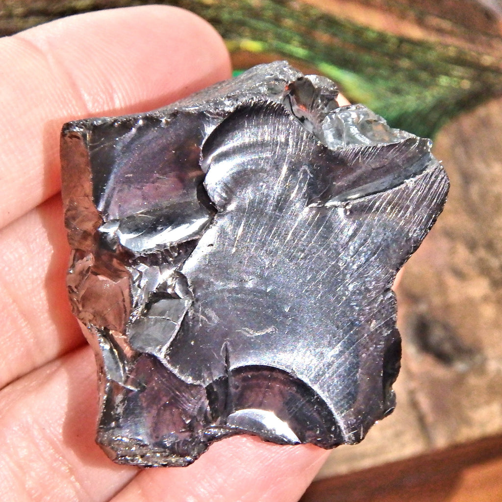 Emf Protection Shiny Unpolished Noble Elite Shungite Handheld Specimen 4 - Earth Family Crystals