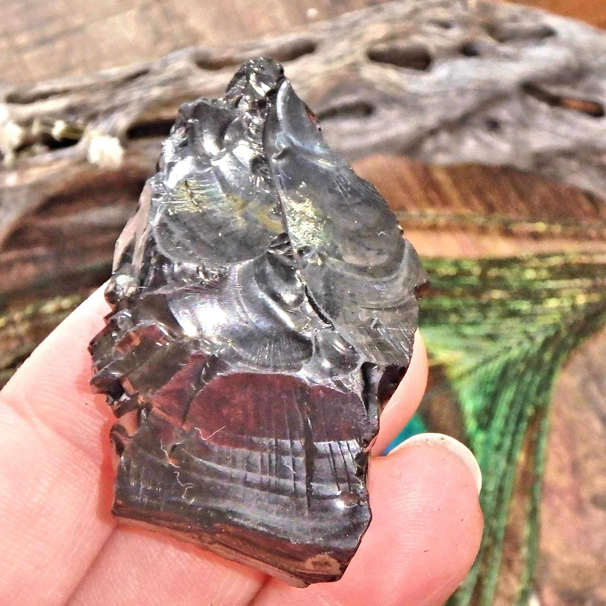 Emf Protection Shiny Unpolished Noble Elite Shungite Handheld Specimen 3 - Earth Family Crystals