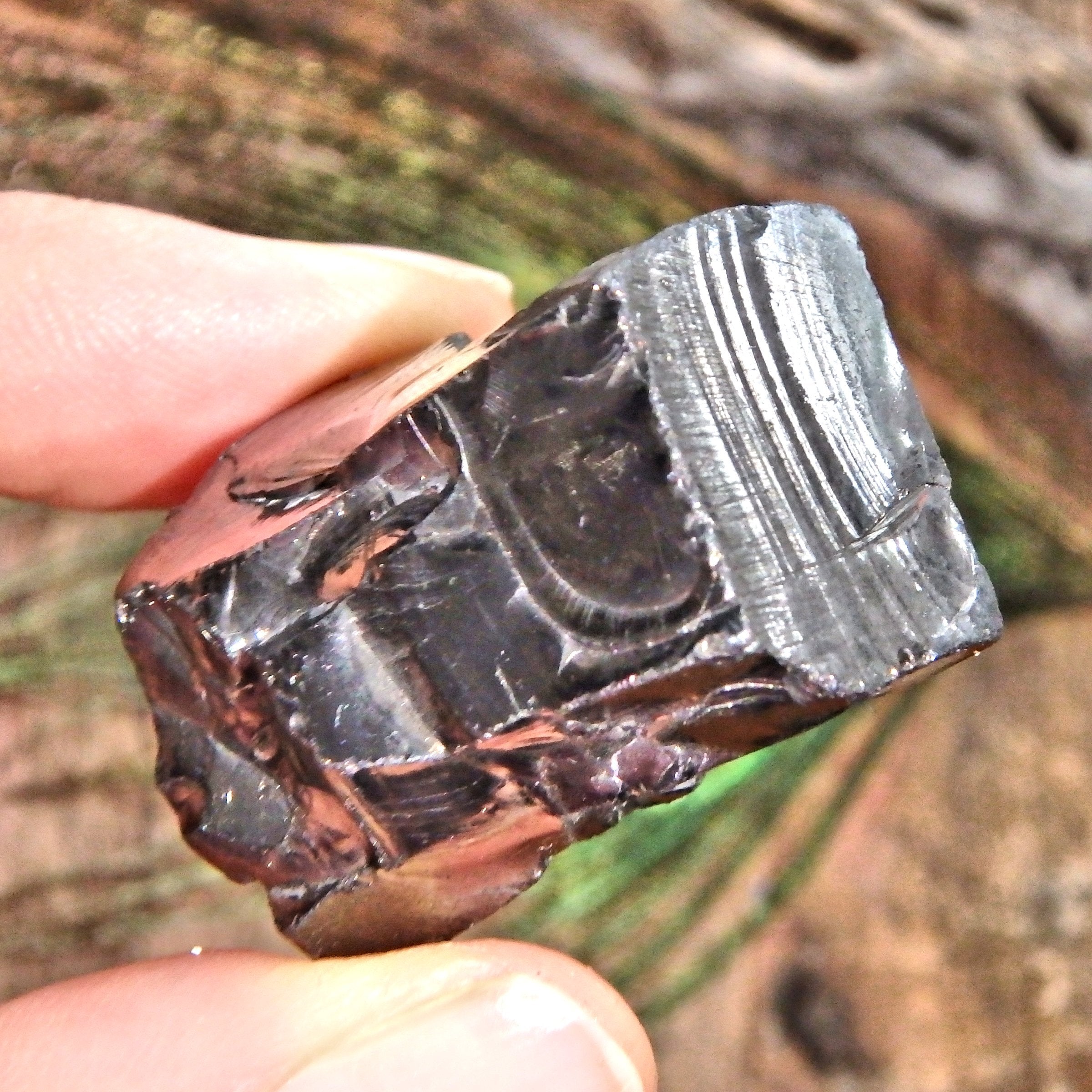 Emf Protection Shiny Unpolished Noble Elite Shungite Handheld Specimen 5 - Earth Family Crystals