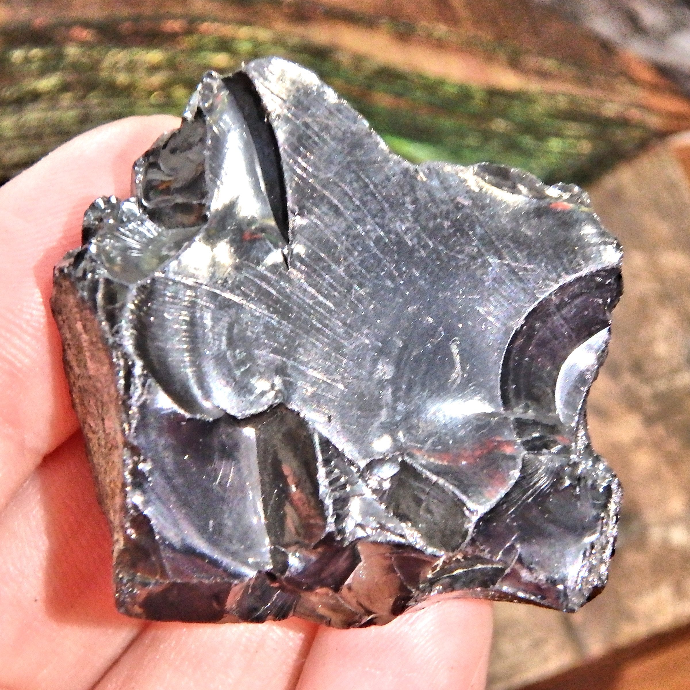 Emf Protection Shiny Unpolished Noble Elite Shungite Handheld Specimen 4 - Earth Family Crystals