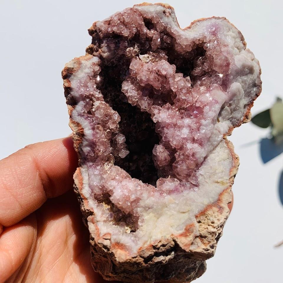 Stunning Large Pink Amethyst Druzy Geode From Patagonia - Earth Family Crystals