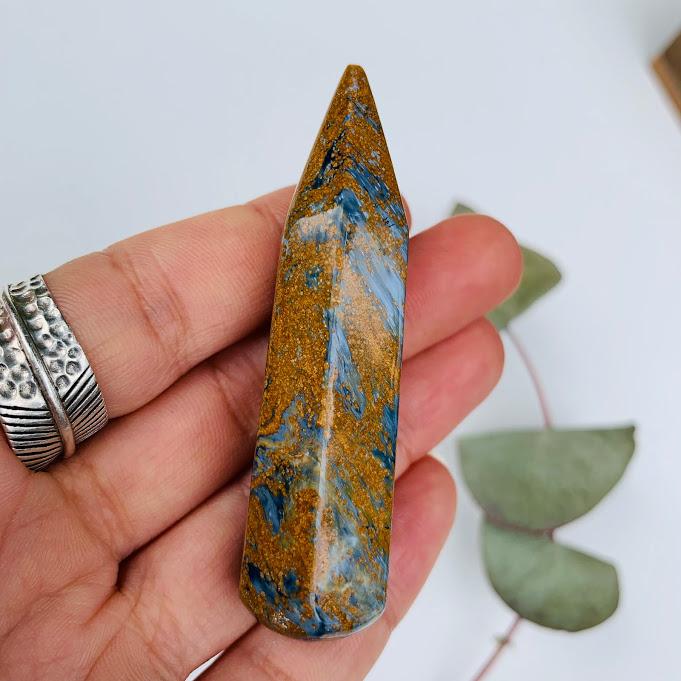 Unique & Stunning Healing Pietersite Wand Carving #4 - Earth Family Crystals