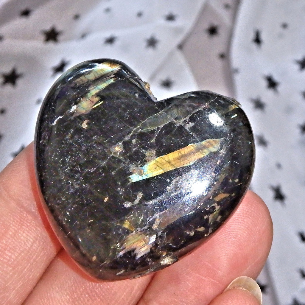 Genuine Greenland Nuummite Love Heart REDUCED 2 - Earth Family Crystals