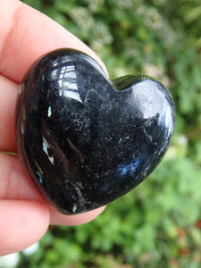 Rare & Genuine Rainbows of Firework Flashes Nuummite Love Heart From Greenland - Earth Family Crystals