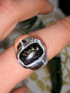 Pretty Flashes of Color Genuine Nuummite Ring in Sterling Silver (Size 9.5) REDUCED - Earth Family Crystals